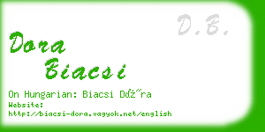 dora biacsi business card